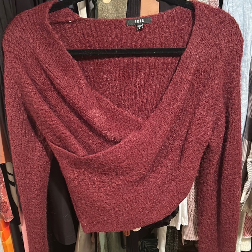 Iris Women's Burgundy Sweater